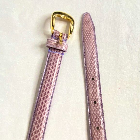 Charter Club Womens Small Waist Belt Skinny Lavender Snake Skin Taiwan - Picture 7 of 13